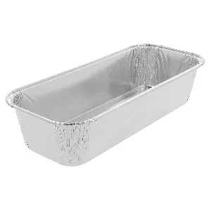 Recipiente p/ bolo inglês  865 ml 23,8x10,1x5 cm alumínio (100 unidade)