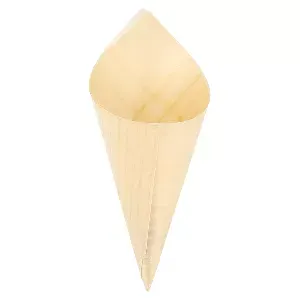 Cone de casca de poplar 'wood'  12,5 cm natural madeira (1000 unidade)