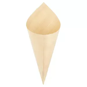 Cone de casca de poplar 'wood'  17 cm natural madeira (1000 unidade)
