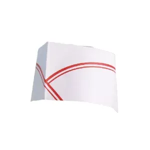 Cappello regolabile barco strisce rosse   28 cm bianco carta (100 unità)