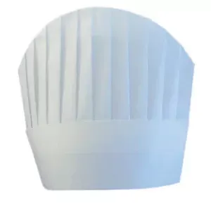 Capppelli da chef con cupola arrotondata   23 cm bianco airlaid (10 unità)