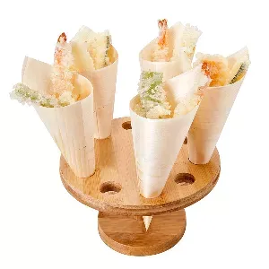 Suporte p/ 10 cones 'bamboo'  ø 18x9 cm natural bambú (1 unidade)