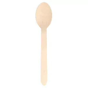 Colheres 'wood' makan  15,8 cm natural madeira (100 unidade)