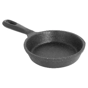 Frigideira esmaltada 100 ml ø 10(17,3)x2,4 cm preto ferro (12 unidade)