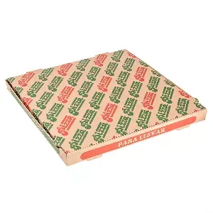 Cajas de pizza  350 g/m2 40x40x3,5 cm natural cartón microcanal (100 unid.)