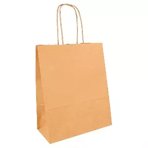 Sacos sos com asas  80 g/m2 18+8x21,5 cm natural kraft (250 unidade)
