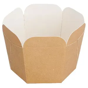 Envases para mini noodles 10 cl 210 + 15 pe g/m2 5x5 cm marrón cartoncillo (100 unid.)