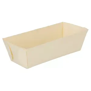 Barchette rettangolari 'wood' 100 ml 10x4,5x3 cm naturale legno (500 unità)