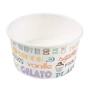 Taça gelados parole 150 ml 250 + 18 pe g/m2 ø8,5x4,5 cm branco cartolina (2000 unidade)