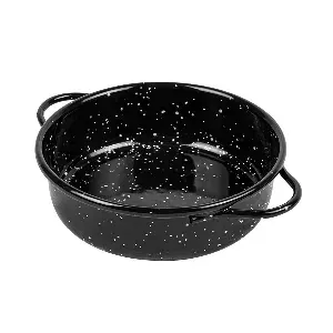 Mini cacerolas esmaltadas 'artinox'  ø13x4 cm negro acero (6 unid.)