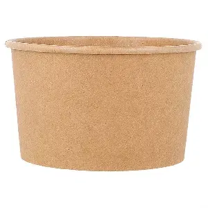 Contenitori gelati 300 ml 250 + 18 pe g/m2 ø10x5,5 cm naturale cartone (2000 unità)