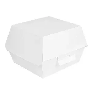 Scatole hamburger 'thepack'  13x12,5x9 cm (m) bianco cartone nano-micro (500 unità)