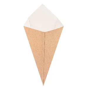 Cones batatas fritas 'thepack' 250 g 15,7x26,8 cm natural cartão nano-micro (1200 unidade)