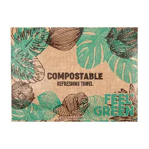 Salviette rinfrescante citron kraft  6x8 cm bianco cellulosa (2000 unità)