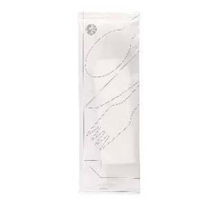 Conjunto 4/1 talheres + guardanapo 'wood' makan  16 cm natural madeira (100 unidade)