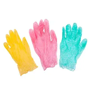 Guanti con talco  size: l colori varie pvc (100 unità)