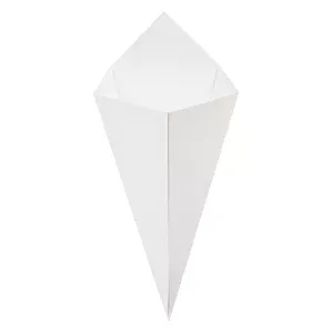 Cones batatas fritas 'thepack' 250 g 15,7x26,8 cm branco cartão nano-micro (1200 unidade)