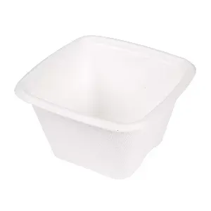 Terrina piccola 'bionic' 130 ml 7,7x7,7x4,6 cm bianco bagassa (600 unità)
