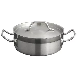 Olla con tapa 6 l ø 28x10 cm plateado inox (1 unid.)