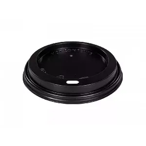 Черен капак за хартиени чаши с диаметър 90 мм