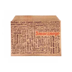 Papirnata vrećica za pomfrit s PE folijom, smeđa 140 × 100 mm