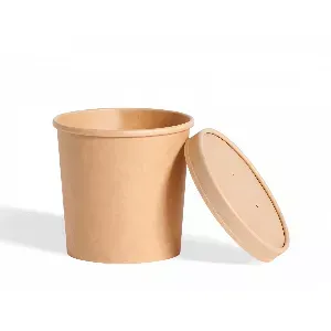 Papierowy pojemnik na zupę, brązowy 750 ml