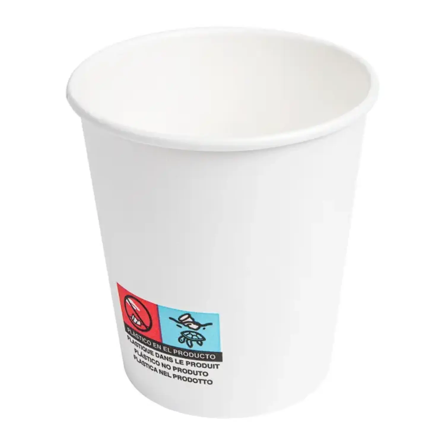 Vaso carton blanco 180cc (6 oz) ø7,4x8,2cm