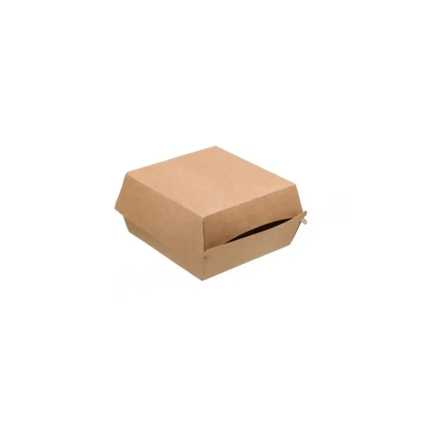 Caja hamburguesa kraft mediana 14,5x14,5x7cm