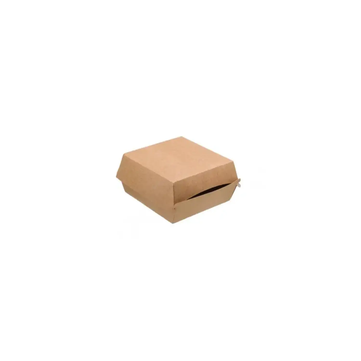 Caja hamburguesa kraft pequeña 12x12x7cm