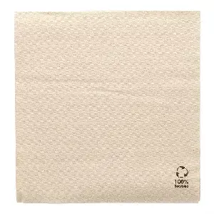 Tovaglioli ecolabel 1 velo 'feel green'  23 g/m2 33x33 cm naturale tissue riciclato (3000 unità)