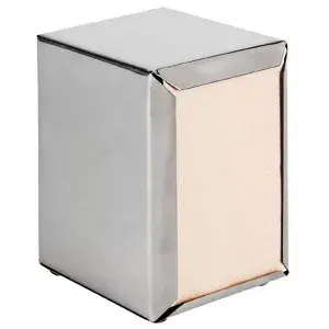 Dispensador guardanapos mini servis   11x9x13,5 cm prateado inox (12 unidade)