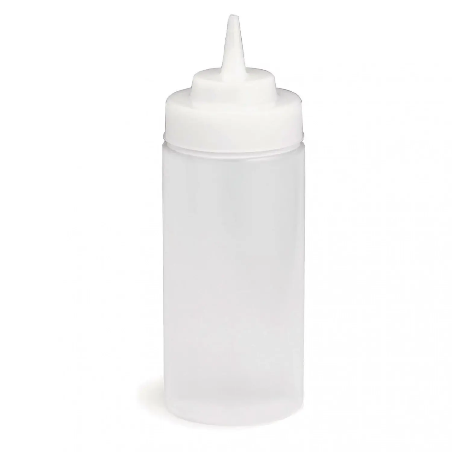 Botella exprimible con boca de 53 mm 240 ml Blanco translúcido