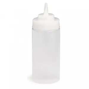 Botella exprimible con boca de 53 mm 240 ml Blanco translúcido