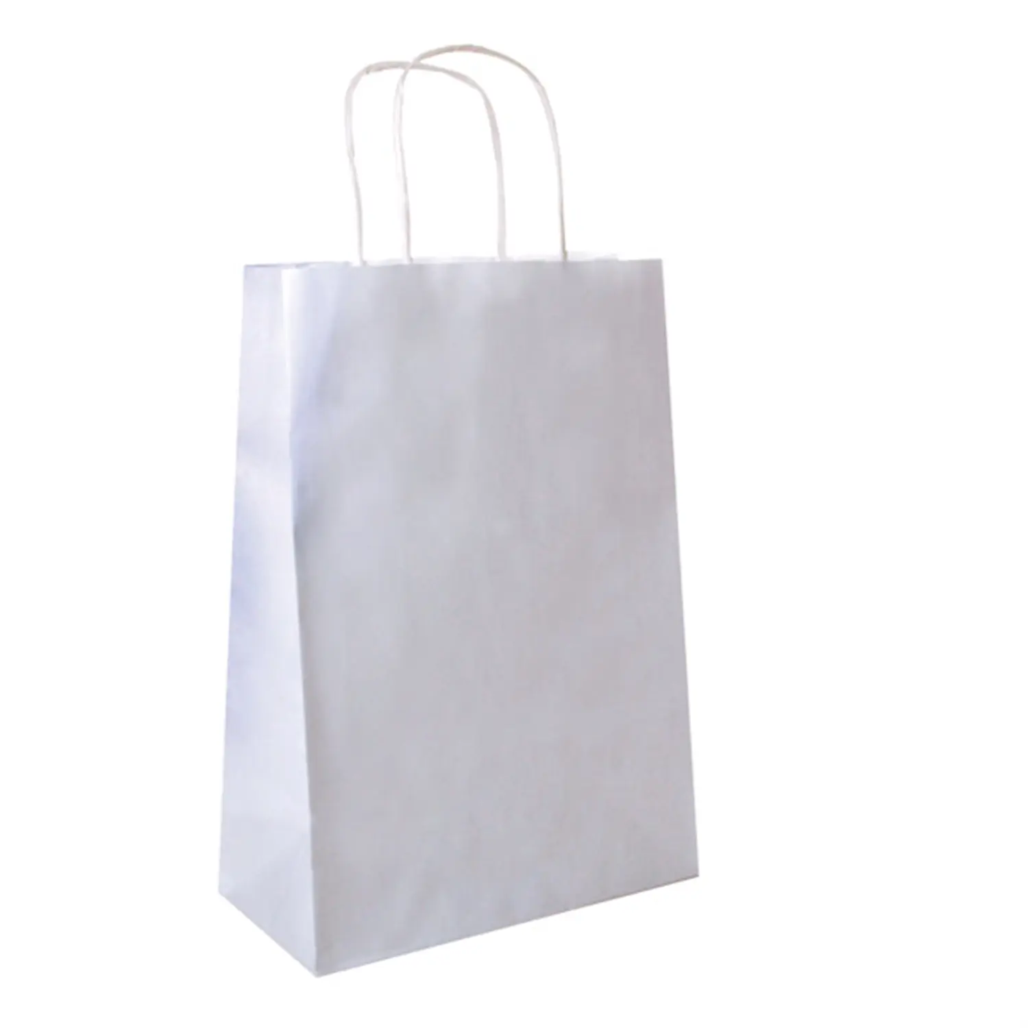 Bolsas sos con asas  80 g/m2 26+14x32 cm blanco celulosa (250 unid.)