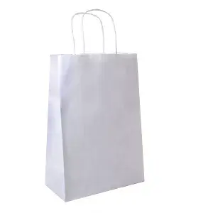 Bolsas sos con asas  80 g/m2 26+14x32 cm blanco celulosa (250 unid.)