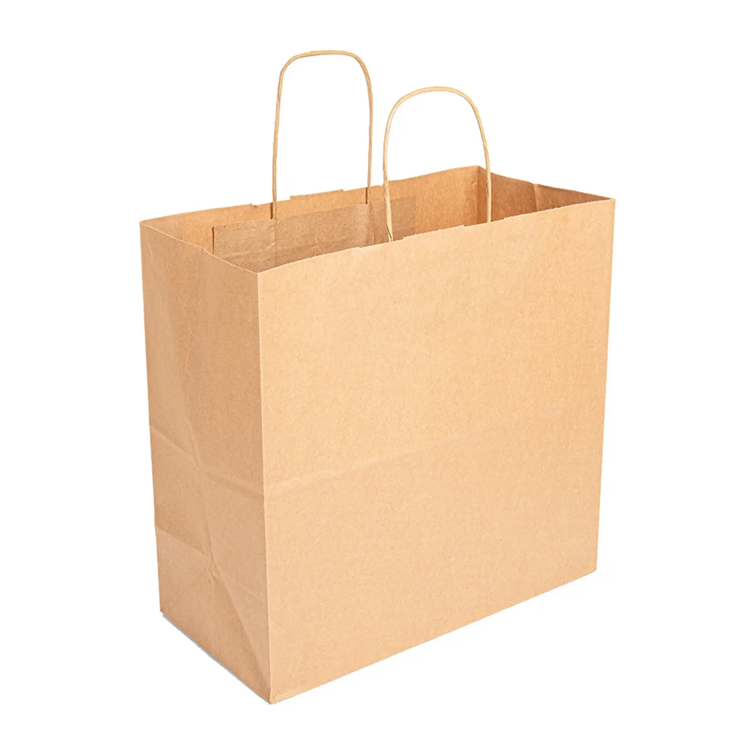 Sacchetti sos con manici  90 g/m2 32+16x31 cm naturale kraft (250 unità)
