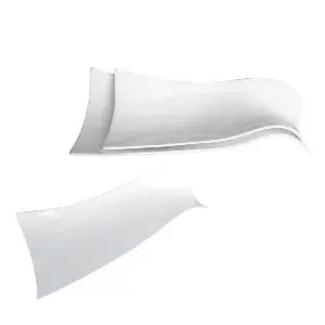 Piatti forma tegola  26 cm bianco porcellana (6 unità)