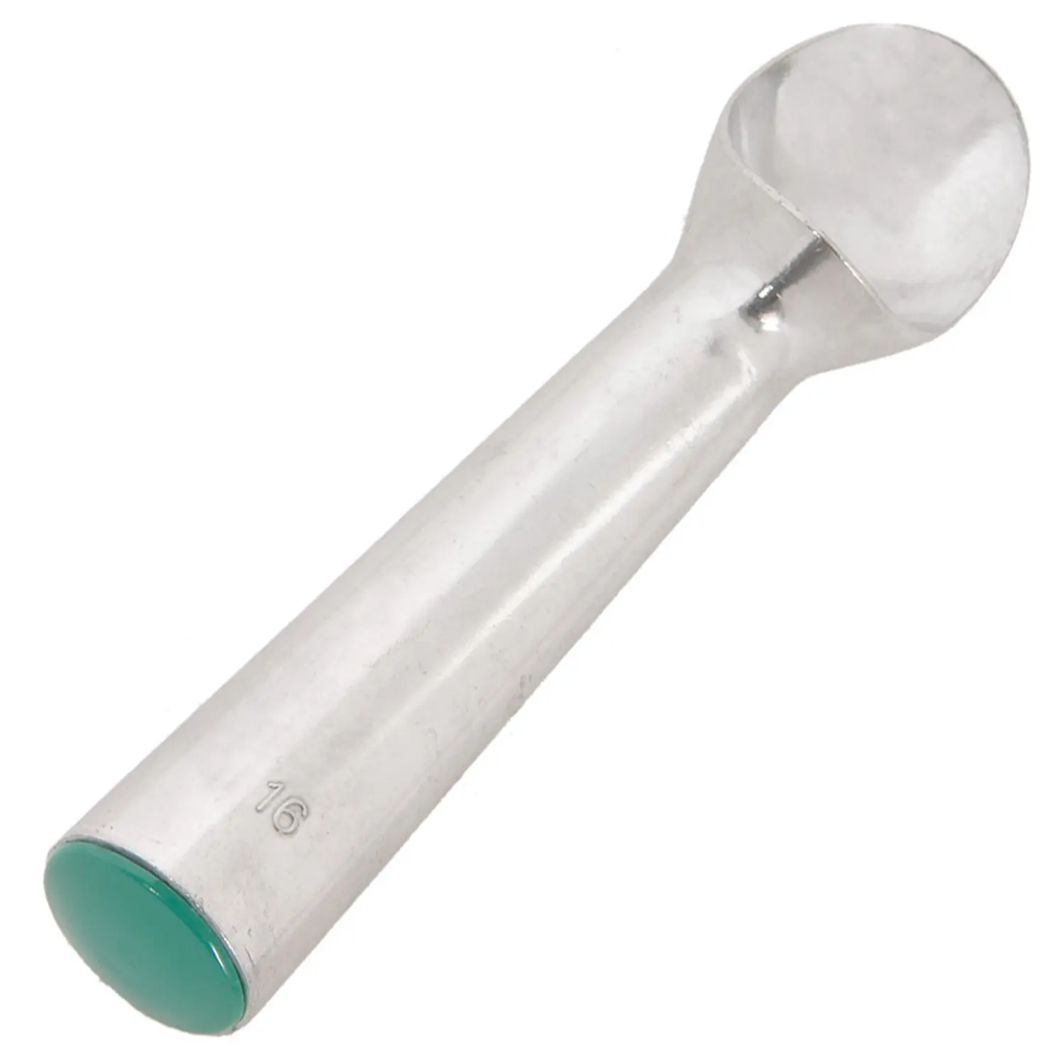 Colher gelado 16 bolas/litro 74 ml 4,5x17,7 cm verde alumínio (1 unidade)