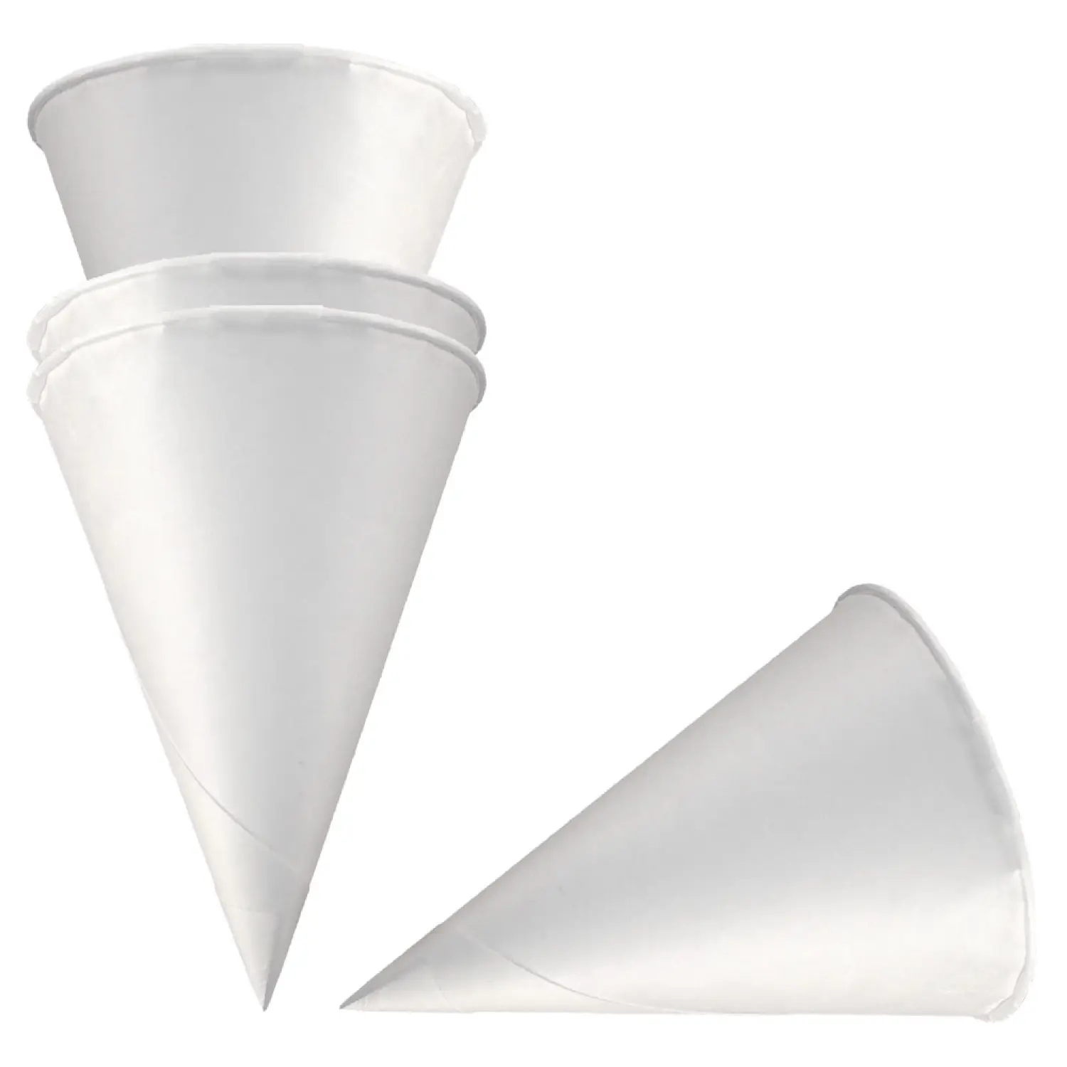 Cones água  120 ml 120 g/m2 ø 6,4x8,7 cm branco papel (5000 unidade)