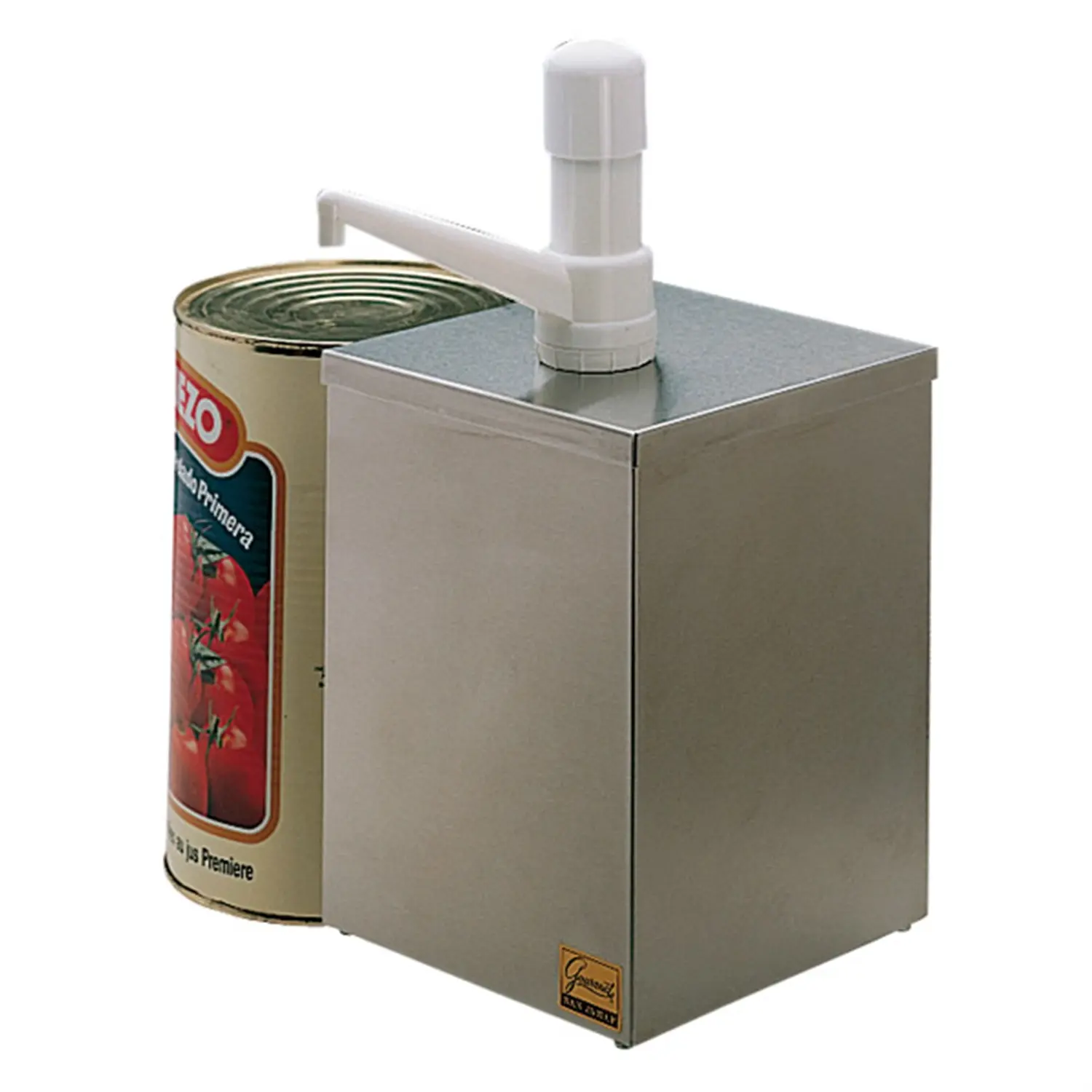 Dispensador condimento 1 bomba  18,2x18,2x39 cm prateado inox (1 unidade)