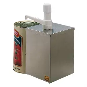 Dispensador condimento 1 bomba  18,2x18,2x39 cm prateado inox (1 unidade)