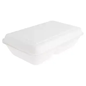 Contenitori 2 scomparti 'bionic' 1 l 16,5x22,5x6,4 cm bianco bagassa (500 unità)