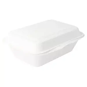 Contenitori 'bionic' 600 ml 13,6x18,2x6,4 cm bianco bagassa (1000 unità)