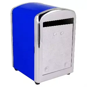 Dispensador guardanapos - mini servis  10,5x9,7x14 cm azul inox (12 unidade)