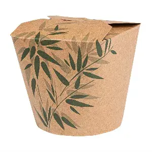 Recipientes multi-uso p/ microondas 'feel green' 780 ml 275 + 25 pe g/m2 ø9x9 cm castanho cartolina (50 unidade)