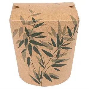 Recipientes multi-uso p/ microondas 'feel green' 960 ml 275 + 25 pe g/m2 ø9x10,8 cm castanho cartolina (50 unidade)