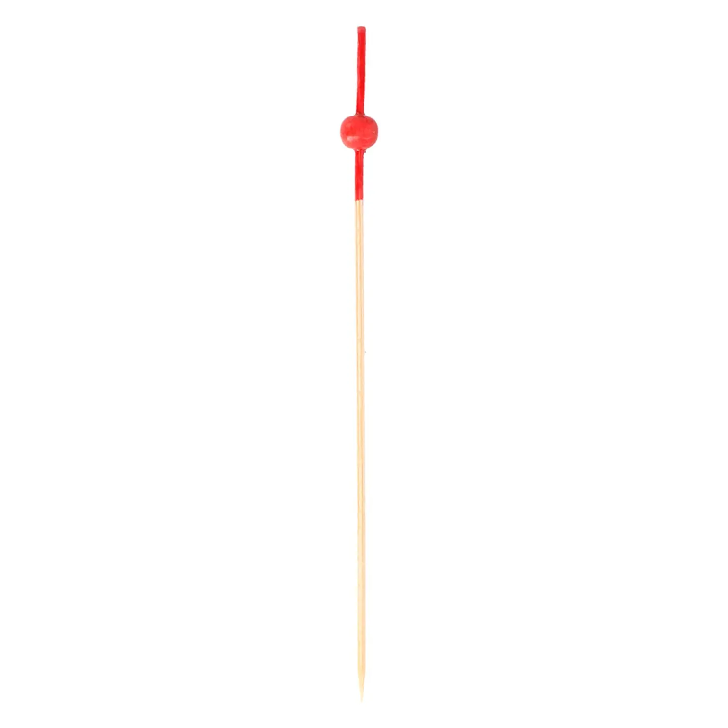 Picks "bola roja" 'bamboo'  12 (h) cm natural bambú (100 unid.)