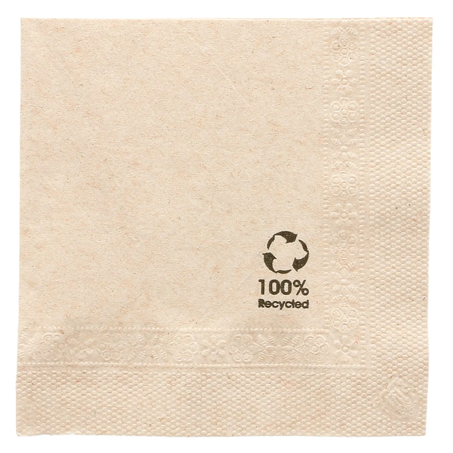 Tovaglioli ecolabel 2 veli 'feel green'  18 g/m2 20x20 cm naturale tissue riciclato (4800 unità)
