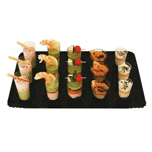 Bandejas catering doble cara  1100 g/m2 28x42 cm oro/negro cartón (100 unid.)