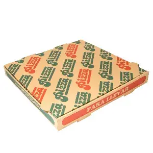 Caixas de pizza  350 g/m2 29x29x3,5 cm natural cartão microcanal (100 unidade)